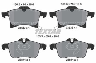 Σετ τακάκια, δισκόφρενα TEXTAR 2383201 Opel Adam 1400cc 150ps 2014-Σήμερα (1605009,1605035,1605080,1605177,1605252)