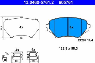 Σετ τακακιών φρένων, δίσκος φρένου  MAZDA MX-5 III 1.8/2.0 03.05-12.14