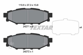 Σετ τακάκια, δισκόφρενα TEXTAR 2427101 Subaru Legacy 2000cc D 150ps 2008-2009 (26696AG010,26696AG030,26696AG031,26696AG050,26696AG051)