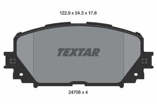 Σετ τακάκια, δισκόφρενα TEXTAR 2470801 Daihatsu Charade 1300cc 3 16V 99ps 2011- (044650D130,0446552190,0446552240,0446552270,0446552300)