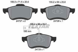 Σετ τακάκια, δισκόφρενα TEXTAR 2472701 Lancia Delta 1800cc 200ps 2009-2014 (1605164,1605182,51928529,77364929,77365311)