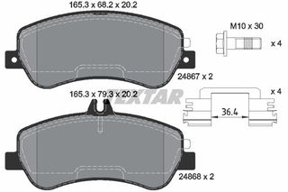 Σετ τακάκια, δισκόφρενα TEXTAR 2486701 Mercedes-Benz GLK-Class 3500cc 350 CGI 306ps 2012-2015 (0054204820,0054206320,0054209220,0064202420,0074206620)