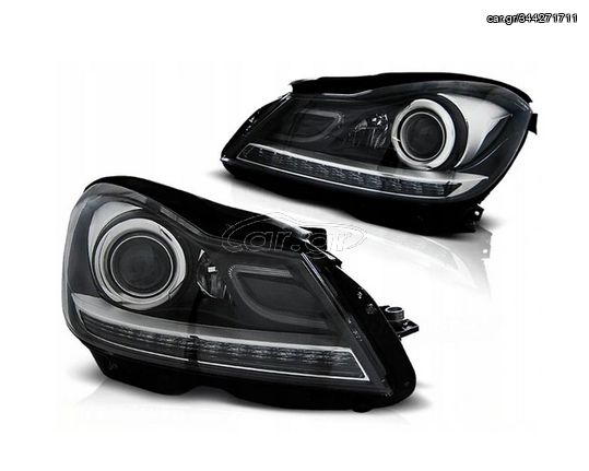 HEADLIGHTS BLACK fits MERCEDES W204 11- αχρησιμοποιιτα στο κουτι τους eautoshop gr