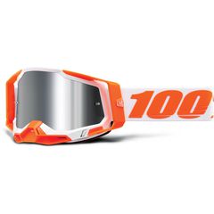 ΜΑΣΚΑ ΜΗΧΑΝΗΣ ENDURO MOTOCROSS 100% RACECRAFT 2 ORANGE MIRROR SILVER FLASH LENS