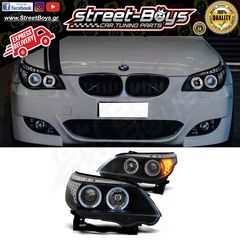 ΜΠΡΟΣΤΑ ΦΑΝΑΡΙΑ ΜΑΥΡΑ ANGEL EYES BMW E60 E61 (2003-2007) | Street Boys - Car Tuning Shop |