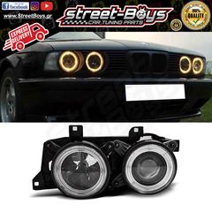 ΜΠΡΟΣΤΑ ΦΑΝΑΡΙΑ ΜΑΥΡΑ ANGEL EYES BMW E34 E32 (1988-1995) | Street Boys - Car Tuning Shop |