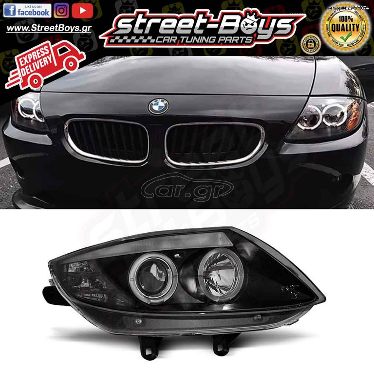ΜΠΡΟΣΤΑ ΦΑΝΑΡΙΑ ΜΑΥΡΑ ANGEL EYES BMW Z4 E85 E86 (2002-2008) | Street Boys - Car Tuning Shop |