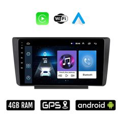 SKODA OCTAVIA 5 (2005 - 2012) Android οθόνη αυτοκίνητου 4GB με Ελληνικό GPS WI-FI Apple Carplay Android Auto (ηχοσύστημα αφής 9" ιντσών OEM Youtube Playstore MP3 USB Radio Bluetooth Mirrorlink 4x60W ε