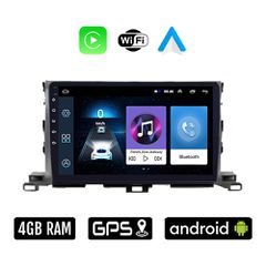 TOYOTA HIGHLANDER (2014 - 2019) Android οθόνη αυτοκίνητου 4GB με Ελληνικό GPS WI-FI Apple Carplay Android Auto (ηχοσύστημα αφής 10" ιντσών OEM Youtube Playstore MP3 USB Radio Bluetooth Mirrorlink 4x60