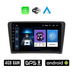 SKODA RAPID (μετά το 2012) Android οθόνη αυτοκίνητου 4GB με Ελληνικό GPS WI-FI Apple Carplay Android Auto (ηχοσύστημα αφής 9" ιντσών OEM Youtube Playstore MP3 USB Radio Bluetooth Mirrorlink 4x60W εργο