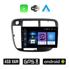 HONDA CIVIC (1996 - 2000) CLIMA Android οθόνη αυτοκίνητου 4GB με Ελληνικό GPS WI-FI Apple Carplay Android Auto (ηχοσύστημα αφής 9" ιντσών OEM Youtube Playstore MP3 USB Radio Bluetooth Mirrorlink 4x60W