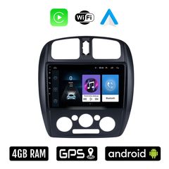 MAZDA 323 (1998-2004) Android οθόνη αυτοκίνητου 4GB με Ελληνικό GPS WI-FI Apple Carplay Android Auto (ηχοσύστημα αφής 9" ιντσών OEM Youtube Playstore MP3 USB Radio Bluetooth Mirrorlink 4x60W εργο