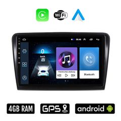 SKODA SUPERB (2008 - 2015) Android οθόνη αυτοκίνητου 4GB με Ελληνικό GPS WI-FI Apple Carplay Android Auto (ηχοσύστημα αφής 10" ιντσών OEM Youtube Playstore MP3 USB Radio Bluetooth Mirrorlink 4x60W εργ