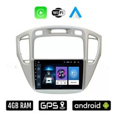 TOYOTA HIGHLANDER (2002 - 2009) Android οθόνη αυτοκίνητου 4GB με Ελληνικό GPS WI-FI Apple Carplay Android Auto (ηχοσύστημα αφής 9" ιντσών OEM Youtube Playstore MP3 USB Radio Bluetooth Mirrorlink 4x60W
