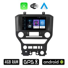 FORD MUSTANG (2015 - 2020) Android οθόνη αυτοκίνητου 4GB με Ελληνικό GPS WI-FI Apple Carplay Android Auto (ηχοσύστημα αφής 9" ιντσών OEM Youtube Playstore MP3 USB Radio Bluetooth Mirrorlink 4x60W εργο