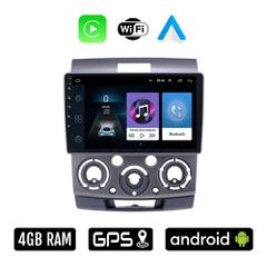 FORD RANGER 2007-2011 Android οθόνη αυτοκίνητου 4GB με Ελληνικό GPS WI-FI Apple Carplay Android Auto (ηχοσύστημα αφής 9" ιντσών OEM Youtube Playstore MP3 USB Radio Bluetooth Mirrorlink 4x60W εργοστασι