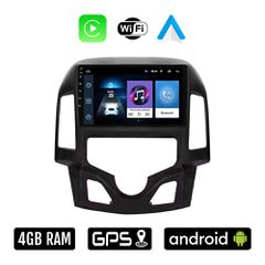 HYUNDAI i30 (2007 - 2012) Android οθόνη αυτοκίνητου 4GB με Ελληνικό GPS WI-FI Apple Carplay Android Auto (ηχοσύστημα αφής 9" ιντσών OEM Youtube Playstore MP3 USB Radio Bluetooth Mirrorlink 4x60W εργοσ