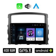 MITSUBISHI PAJERO (2006 - 2013) Android οθόνη αυτοκίνητου 4GB με Ελληνικό GPS WI-FI Apple Carplay Android Auto (ηχοσύστημα αφής 9" ιντσών OEM Youtube Playstore MP3 USB Radio Bluetooth Mirrorlink 4x60W