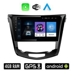 NISSAN QASHQAI (μετά το 2014) Android οθόνη αυτοκίνητου 4GB με Ελληνικό GPS WI-FI Apple Carplay Android Auto (ηχοσύστημα αφής 10" ιντσών OEM Youtube Playstore MP3 USB Radio Bluetooth Mirrorlink 4x60W