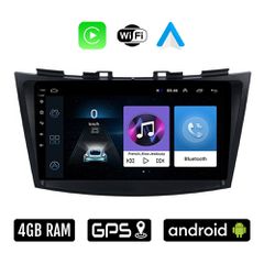 SUZUKI SWIFT (2011-2016) Android οθόνη αυτοκίνητου 4GB με Ελληνικό GPS WI-FI Apple Carplay Android Auto (ηχοσύστημα αφής 9" ιντσών OEM Youtube Playstore MP3 USB Radio Bluetooth Mirrorlink 4x60W εργοστ