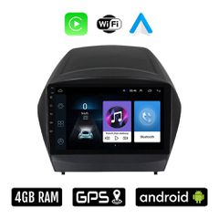 HYUNDAI IX35 2010-2015 Android οθόνη αυτοκίνητου 4GB με Ελληνικό GPS WI-FI Apple Carplay Android Auto (ηχοσύστημα αφής 9" ιντσών OEM Youtube Playstore MP3 USB Radio Bluetooth Mirrorlink 4x60W εργοστασ