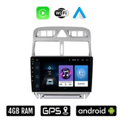 PEUGEOT 307 (2002-2013) Android οθόνη αυτοκίνητου 4GB με Ελληνικό GPS WI-FI Apple Carplay Android Auto (ηχοσύστημα αφής 9" ιντσών OEM Youtube Playstore MP3 USB Radio Bluetooth Mirrorlink 4x60W εργοστα