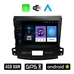 PEUGEOT 4007 (2006-2012) Android οθόνη αυτοκίνητου 4GB με Ελληνικό GPS WI-FI Apple Carplay Android Auto (ηχοσύστημα αφής 9" ιντσών OEM Youtube Playstore MP3 USB Radio Bluetooth Mirrorlink 4x60W εργοστ