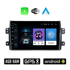 SUZUKI SX4 (2005-2013) Android οθόνη αυτοκίνητου 4GB με Ελληνικό GPS WI-FI Apple Carplay Android Auto (ηχοσύστημα αφής 9" ιντσών OEM Youtube Playstore MP3 USB Radio Bluetooth Mirrorlink 4x60W εργοστασ