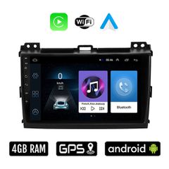 TOYOTA LAND CRUISER (2003-2009) Android οθόνη αυτοκίνητου 4GB με Ελληνικό GPS WI-FI Apple Carplay Android Auto (LANDCRUISER ηχοσύστημα αφής 9" ιντσών OEM Youtube Playstore MP3 USB Radio Bluetooth 4x60