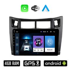 TOYOTA YARIS (2006-2011) Android οθόνη αυτοκίνητου 4GB με Ελληνικό GPS WI-FI Apple Carplay Android Auto (TOYOTA ηχοσύστημα αφής 9" ιντσών OEM Youtube Playstore MP3 USB Radio Bluetooth Mirrorlink 4x60W