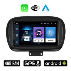 FIAT 500X (μετά το 2014) Android οθόνη αυτοκίνητου 4GB με Ελληνικό GPS WI-FI Apple Carplay Android Auto (ηχοσύστημα αφής 9" ιντσών OEM Youtube Playstore MP3 USB Radio Bluetooth Mirrorlink 4x60W εργοστ