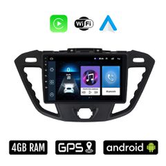 FORD TRANSIT CUSTOM (μετά το 2013) Android οθόνη αυτοκίνητου 4GB με Ελληνικό GPS WI-FI Apple Carplay Android Auto (ηχοσύστημα αφής 9" ιντσών OEM Youtube Playstore MP3 USB Radio Bluetooth Mirrorlink 4x