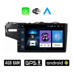 HONDA JAZZ (μετά το 2013) Android οθόνη αυτοκίνητου 4GB με Ελληνικό GPS WI-FI Apple Carplay Android Auto (ηχοσύστημα αφής 10" ιντσών OEM Youtube Playstore MP3 USB Radio Bluetooth Mirrorlink 4x60W εργο