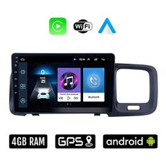 VOLVO S60 (2010 - 2018) Android οθόνη αυτοκίνητου 4GB με Ελληνικό GPS WI-FI Apple Carplay Android Auto (ηχοσύστημα αφής 9" ιντσών OEM Youtube Playstore MP3 USB Radio Bluetooth Mirrorlink 4x60W εργοστα