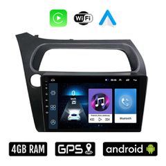 HONDA CIVIC 3D-5D (2006 - 2012) Android οθόνη αυτοκίνητου 4GB με Ελληνικό GPS WI-FI Apple Carplay Android Auto (ηχοσύστημα αφής 9" ιντσών OEM Youtube Playstore MP3 USB Radio Bluetooth Mirrorlink 4x60W