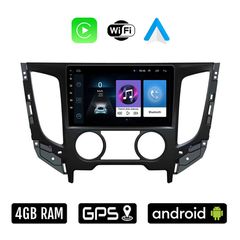 MITSUBISHI L200 (2015 - 2019) A/C Android οθόνη αυτοκίνητου 4GB με Ελληνικό GPS WI-FI Apple Carplay Android Auto (ηχοσύστημα αφής 9" ιντσών OEM Youtube Playstore MP3 USB Radio Bluetooth Mirrorlink 4x6