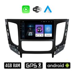 MITSUBISHI L200 (2015 - 2019) CLIMA Android οθόνη αυτοκίνητου 4GB με Ελληνικό GPS WI-FI Apple Carplay Android Auto (ηχοσύστημα αφής 9" ιντσών OEM Youtube Playstore MP3 USB Radio Bluetooth 4x60W εργοστ