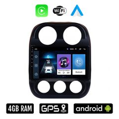 JEEP PATRIOT (2006 - 2016) Android οθόνη αυτοκίνητου 4GB με Ελληνικό GPS WI-FI Apple Carplay Android Auto (ηχοσύστημα αφής 10" ιντσών OEM Youtube Playstore MP3 USB Radio Bluetooth Mirrorlink 4x60W εργ