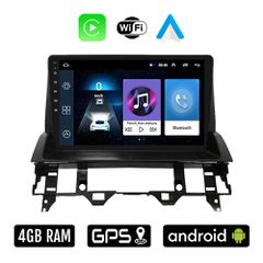 MAZDA 6 (2002-2008) Android οθόνη αυτοκίνητου 4GB με Ελληνικό GPS WI-FI Apple Carplay Android Auto (ηχοσύστημα αφής 9" ιντσών OEM Youtube Playstore MP3 USB Radio Bluetooth Mirrorlink 4x60W εργοστασιακ