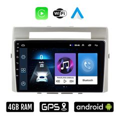 TOYOTA VERSO (2004 - 2009) Android οθόνη αυτοκίνητου 4GB με Ελληνικό GPS WI-FI Apple Carplay Android Auto (ηχοσύστημα αφής 9" ιντσών OEM Youtube Playstore MP3 USB Radio Bluetooth Mirrorlink 4x60W