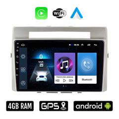 TOYOTA VERSO (2004 - 2009) Android οθόνη αυτοκίνητου 4GB με Ελληνικό GPS WI-FI Apple Carplay Android Auto (ηχοσύστημα αφής 9" ιντσών OEM Youtube Playstore MP3 USB Radio Bluetooth Mirrorlink 4x60W εργο