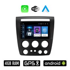 HUMMER H3 (2005 - 2009) Android οθόνη αυτοκίνητου 4GB με Ελληνικό GPS WI-FI Apple Carplay Android Auto (ηχοσύστημα αφής 9" ιντσών OEM Youtube Playstore MP3 USB Radio Bluetooth Mirrorlink 4x60W εργοστα