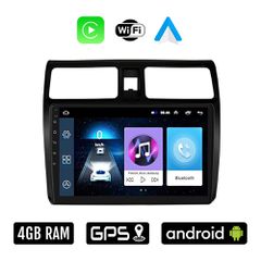 SUZUKI SWIFT (2005 - 2011) Android οθόνη αυτοκίνητου 4GB με Ελληνικό GPS WI-FI Apple Carplay Android Auto (ηχοσύστημα αφής 10" ιντσών OEM Youtube Playstore MP3 USB Radio Bluetooth Mirrorlink 4x60W εργ