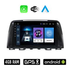 MAZDA 6 (2012-2017) Android οθόνη αυτοκίνητου 4GB με Ελληνικό GPS WI-FI Apple Carplay Android Auto (ηχοσύστημα αφής 9" ιντσών OEM Youtube Playstore MP3 USB Radio Bluetooth Mirrorlink 4x60W εργοστασιακ