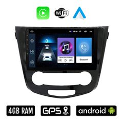 NISSAN QASHQAI (μετά το 2014) Android οθόνη αυτοκίνητου 4GB με Ελληνικό GPS WI-FI Apple Carplay Android Auto (ηχοσύστημα αφής 10" ιντσών OEM Youtube Playstore MP3 USB Radio Bluetooth Mirrorlink 4x60W