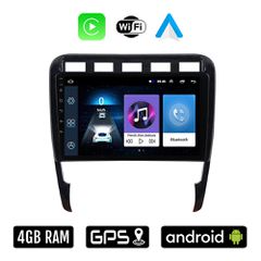 PORSCHE CAYENNE (2002 - 2011) Android οθόνη αυτοκίνητου 4GB με Ελληνικό GPS WI-FI Apple Carplay Android Auto (ηχοσύστημα αφής 9" ιντσών OEM Youtube Playstore MP3 USB Radio Bluetooth Mirrorlink 4x60W ε