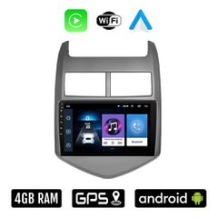 CHEVROLET AVEO (μετά το 2011) Android οθόνη αυτοκίνητου 4GB με Ελληνικό GPS WI-FI Apple Carplay Android Auto (ηχοσύστημα αφής 9" ιντσών OEM Youtube Playstore MP3 USB Radio Bluetooth Mirrorlink 4x60W ε
