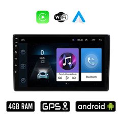 AUDI A4 (2002-2008) Android οθόνη αυτοκίνητου 4GB με Ελληνικό GPS WI-FI Apple Carplay Android Auto (ηχοσύστημα αφής 9" ιντσών OEM Youtube Playstore MP3 USB Radio Bluetooth Mirrorlink 4x60W εργοστασιακ