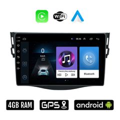 TOYOTA RAV4 (2006 - 2012) Android οθόνη αυτοκίνητου 4GB με Ελληνικό GPS WI-FI Apple Carplay Android Auto (ηχοσύστημα αφής 9" ιντσών OEM Youtube Playstore MP3 USB Radio ΤΟΥΟΤΑ RAV 4 Bluetooth Mirrorlin