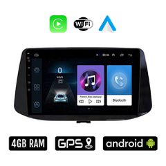 HYUNDAI i30 (μετά το 2018) Android οθόνη αυτοκίνητου 4GB με Ελληνικό GPS WI-FI Apple Carplay Android Auto (ηχοσύστημα αφής 9" ιντσών OEM Youtube Playstore MP3 USB Radio Bluetooth Mirrorlink 4x60W εργο